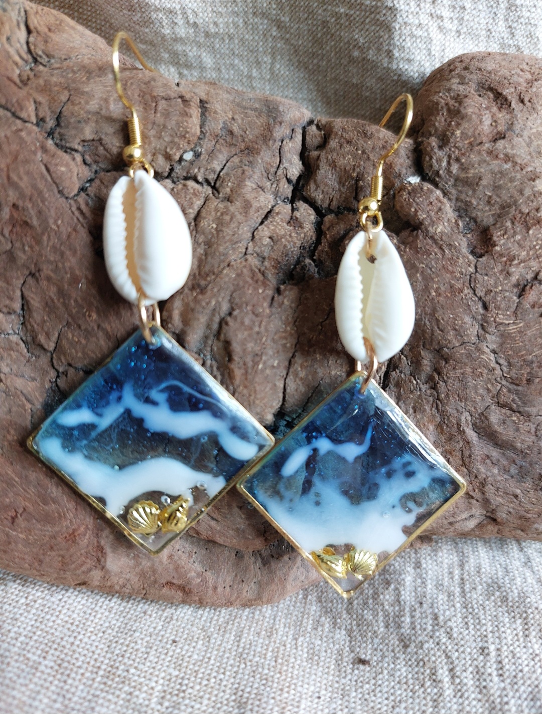 Boucles Marée secrète – Modèle 01 – Luminica Bijoux