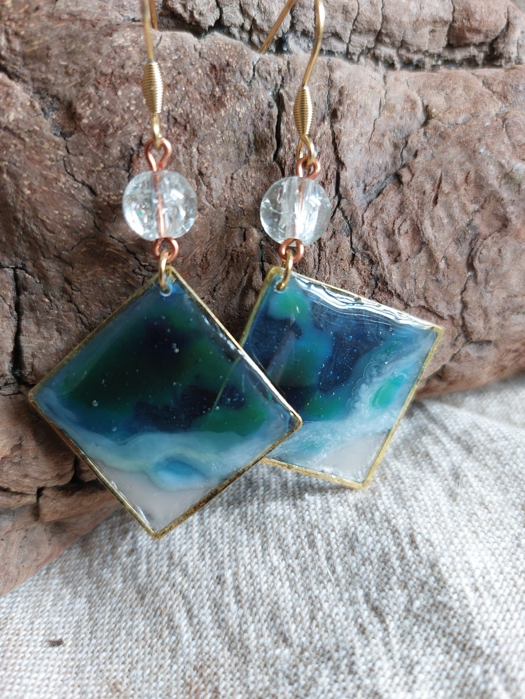 Boucles Marée d’orage – Luminica Bijoux