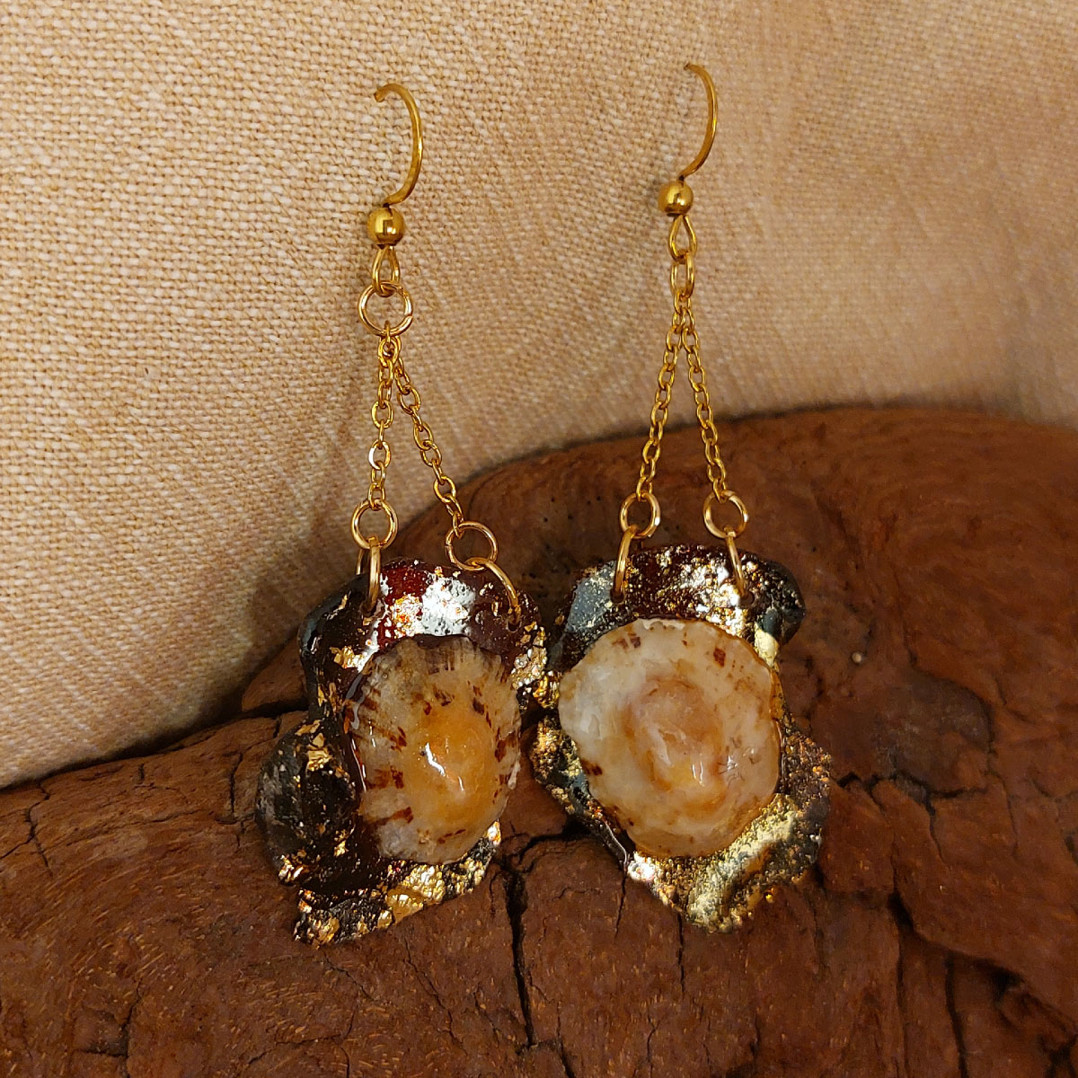 Boucles Cartes au trésor – Modèle 03 – Luminica Bijoux