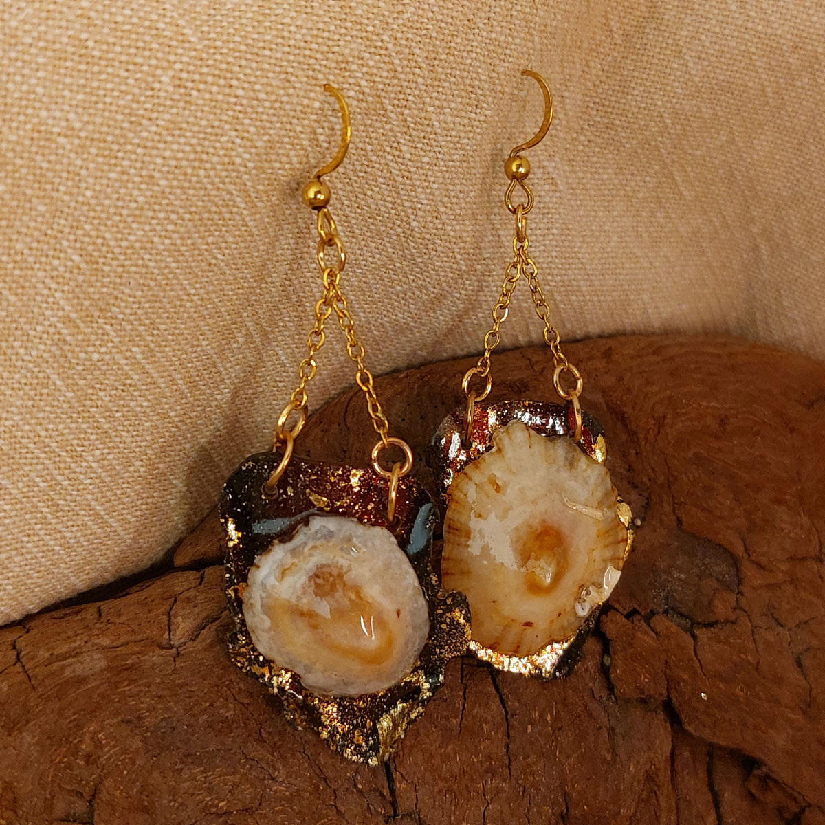 Boucles Cartes au trésor – Modèle 04 – Luminica Bijoux